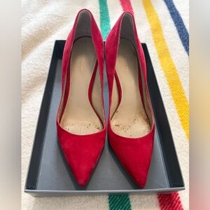 Ann Taylor Red Suede Heels